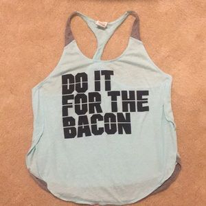 DO IT FOR THE BACON- Pink brand racerback